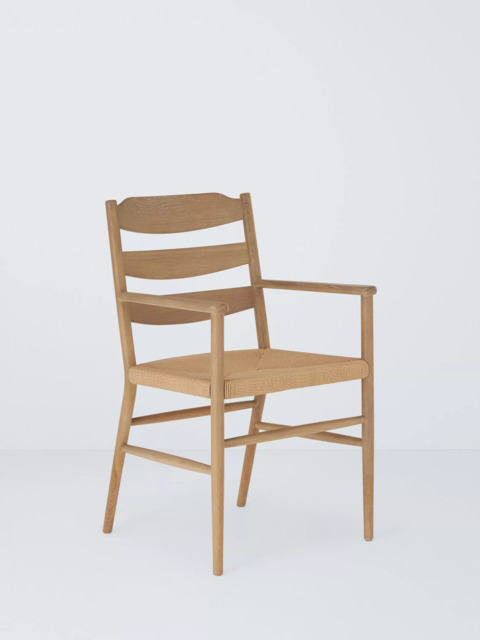 John Lewis Reed Dining Armchair, White Grain Oak - image 1
