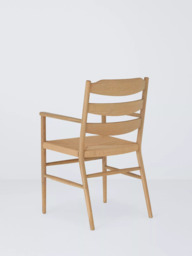 John Lewis Reed Dining Armchair, White Grain Oak - thumbnail 4