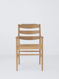 John Lewis Reed Dining Armchair, White Grain Oak - thumbnail 3
