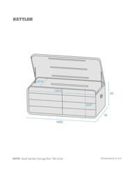 KETTLER Vault Large Outdoor Storage Box, Beige - thumbnail 5