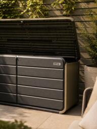 KETTLER Vault Large Outdoor Storage Box, Beige - thumbnail 4