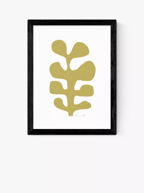EAST END PRINTS Dan Hobday 'Seaweed Mustard' Framed Print - image 1