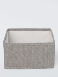 John Lewis Storage Box, Set of 3, Mid Grey - thumbnail 2