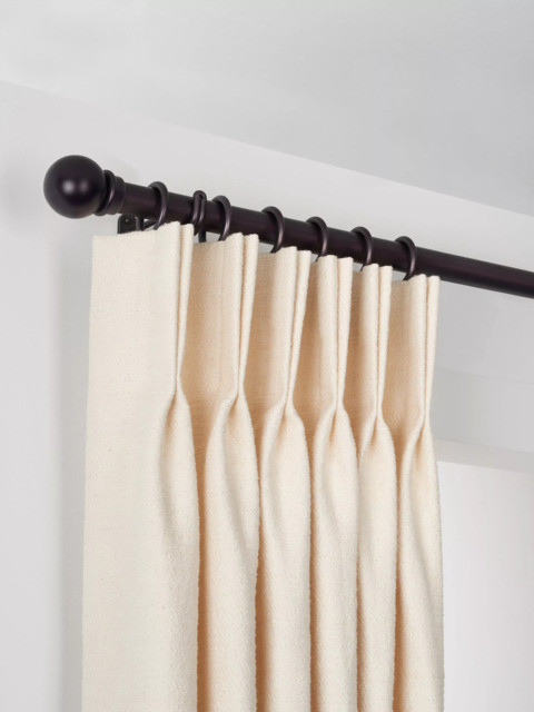 John Lewis Select Classic Curtain Pole with Rings and Ball Finial, Wall Fix, Dia.25mm - image 1