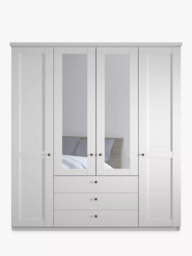 John Lewis Marlow 200cm Hinged Door Wardrobe with Mirrors & 3 Drawers - thumbnail 2