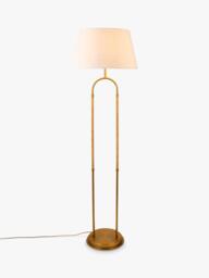 John Lewis Archibald Cane Floor Lamp, Brass - thumbnail 1