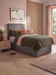 Silentnight Non-Sprung 2 Drawer Upholstered Divan Base, Single - thumbnail 6