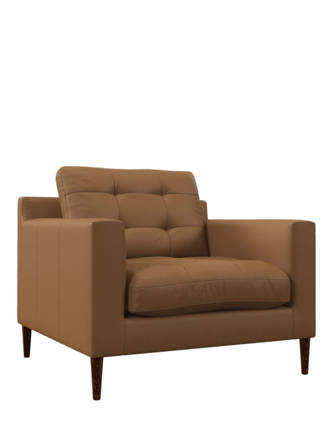 John Lewis Draper II Leather Armchair, Dark Leg - image 1
