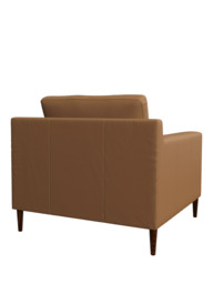 John Lewis Draper II Leather Armchair, Dark Leg - thumbnail 4