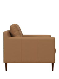 John Lewis Draper II Leather Armchair, Dark Leg - thumbnail 3