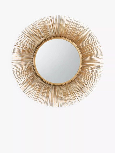 John Lewis Rajasthan Round Mirror, 87cm, Gold - image 1