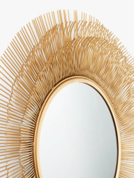 John Lewis Rajasthan Round Mirror, 87cm, Gold - thumbnail 3