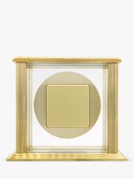 Acctim Gayhurst Roman Numeral Quartz Analogue Mantel Clock, 14cm, Gold - thumbnail 5