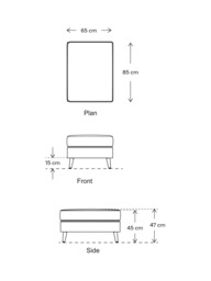 Swyft Model 10 Footstool, Dark Leg - thumbnail 2