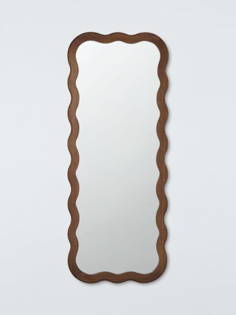 John Lewis Wiggle Full-Length Wood Frame Wall Mirror, 160 x 60cm, Walnut Finish - image 1