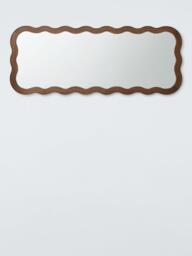 John Lewis Wiggle Full-Length Wood Frame Wall Mirror, 160 x 60cm, Walnut Finish - thumbnail 5