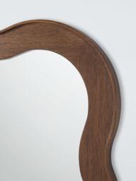 John Lewis Wiggle Full-Length Wood Frame Wall Mirror, 160 x 60cm, Walnut Finish - thumbnail 3