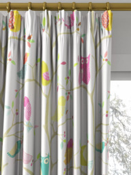Harlequin What A Hoot Made to Measure Curtains or Roman Blind, Pink/Aquamarine/Lime - thumbnail 2
