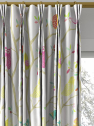 Harlequin What A Hoot Made to Measure Curtains or Roman Blind, Pink/Aquamarine/Lime - thumbnail 6