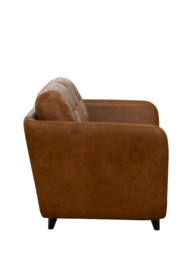John Lewis Arlo Medium 2 Seater Leather Sofa Bed, Dark Leg - thumbnail 3