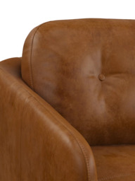 John Lewis Arlo Medium 2 Seater Leather Sofa Bed, Dark Leg - thumbnail 6