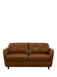 John Lewis Arlo Medium 2 Seater Leather Sofa Bed, Dark Leg - thumbnail 5