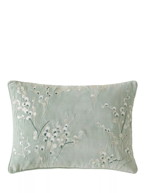 Laura Ashley Pussy Willow Embroidered Cushion, Sage - image 1