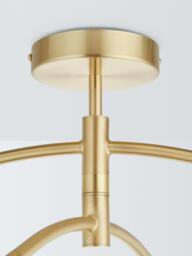 John Lewis Bowe 4 Arm Semi Flush Ceiling Light, Brushed Brass - thumbnail 4