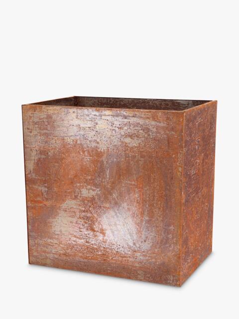 Fallen Fruits Rectangular Trough Planter, 58cm, Rust - image 1