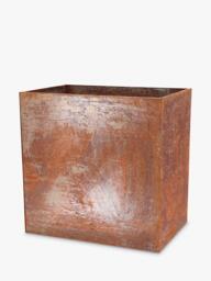 Fallen Fruits Rectangular Trough Planter, 58cm, Rust - thumbnail 1