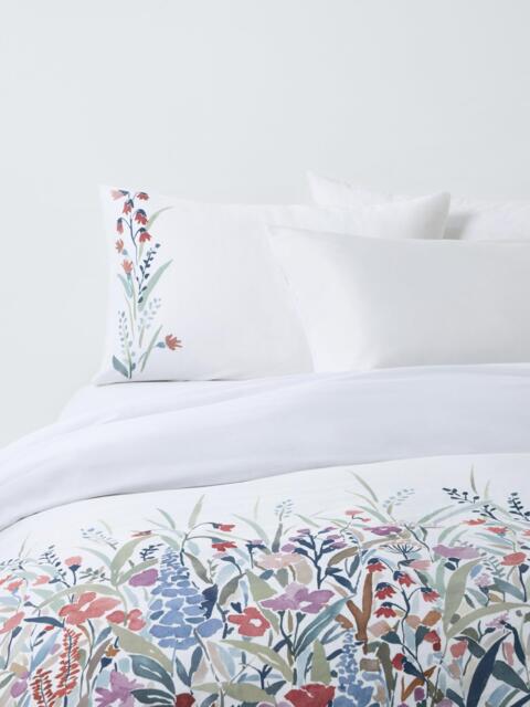 John Lewis Penelope Border Pure Cotton Sateen Duvet Cover Set, 200 Thread Count - image 1
