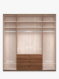 John Lewis Marlow 200cm Hinged Door Wardrobe with 3 Drawers - thumbnail 4