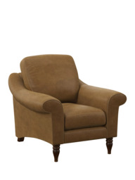 John Lewis Camber Leather Armchair, Dark Leg