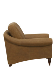 John Lewis Camber Leather Armchair, Dark Leg - thumbnail 3