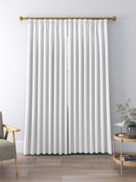 John Lewis Textured Weave Pair Blackout Lined Pencil Pleat Curtains - thumbnail 4