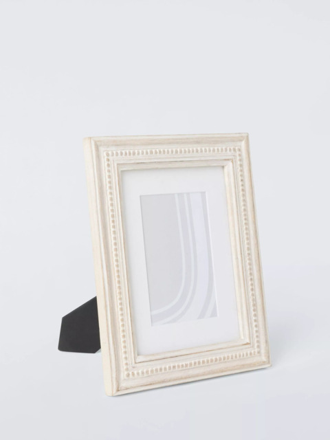 "John Lewis Hand-Carved Coastal Wood Photo Frame & Mount, 4 x 6"" (10 x 15cm), White Wash" - image 1