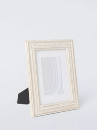 "John Lewis Hand-Carved Coastal Wood Photo Frame & Mount, 4 x 6"" (10 x 15cm), White Wash" - thumbnail 1