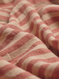 Piglet in Bed Pembroke Stripe Linen Fitted Sheet - thumbnail 2