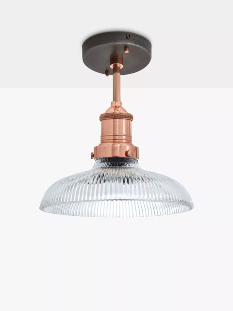 Industville Brooklyn Glass Dome Flush Ceiling Light