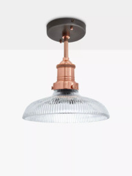 Industville Brooklyn Glass Dome Flush Ceiling Light