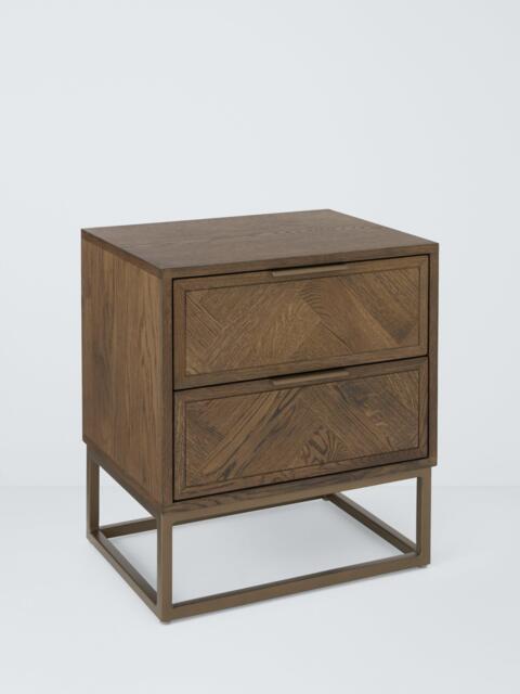 John Lewis Estate 2 Drawer Bedside Table, Natural - image 1