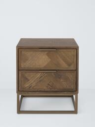 John Lewis Estate 2 Drawer Bedside Table, Natural - thumbnail 3