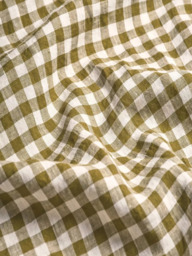 Piglet in Bed Gingham Linen Blend Flat Sheet - thumbnail 3