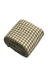 Piglet in Bed Gingham Linen Blend Flat Sheet - thumbnail 2