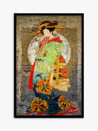 John Lewis John Butler 'Geisha Entertainer' Framed Print & Mount, Set of 2, 62 x 42cm, Multi - thumbnail 3