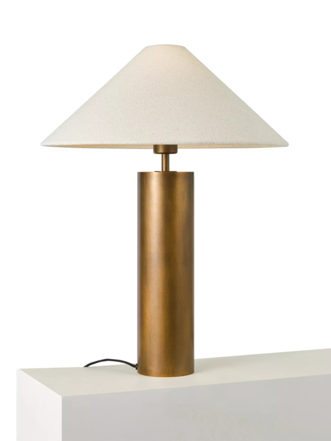 John Lewis Column Table Lamp, Patina Brass - image 1