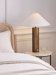 John Lewis Column Table Lamp, Patina Brass - thumbnail 2