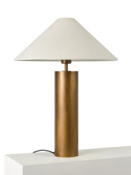 John Lewis Column Table Lamp, Patina Brass - thumbnail 3