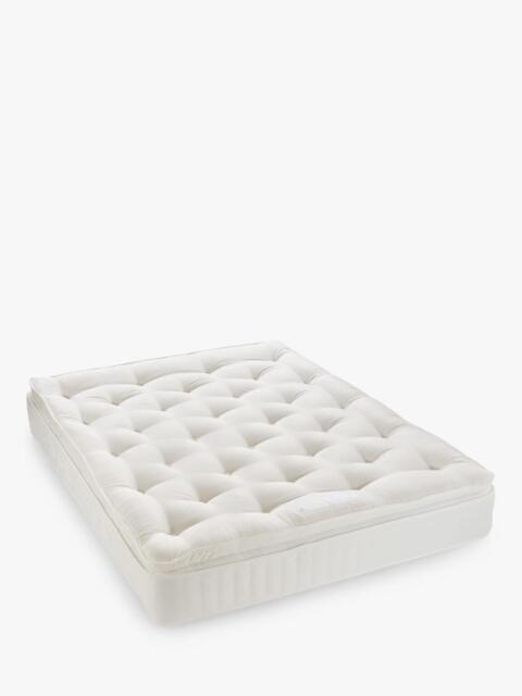 John Lewis Waitrose Wool 1800 Pillowtop Pocket Spring Mattress, Medium Tension, King Size - image 1