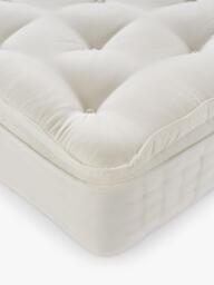 John Lewis Waitrose Wool 1800 Pillowtop Pocket Spring Mattress, Medium Tension, King Size - thumbnail 3